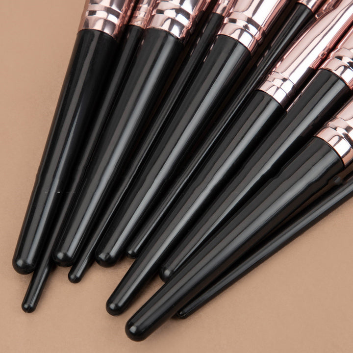 ✨ Black Makeup Brush Set — Powder, Foundation & Eyeshadow Collection 💄🖤