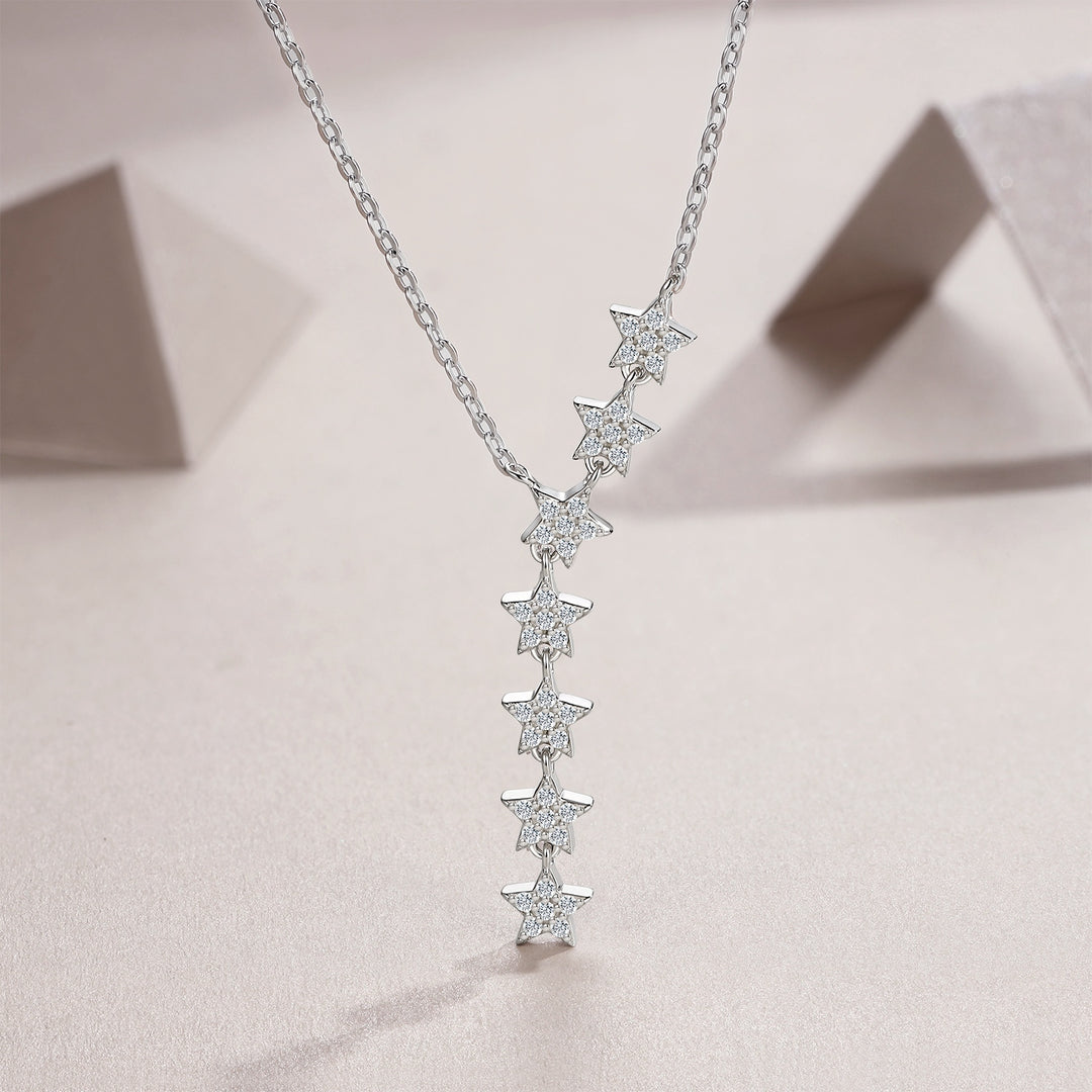 Luxury Minimalist Moissanite Pendant Necklace – Gold-Plated S925 Silver