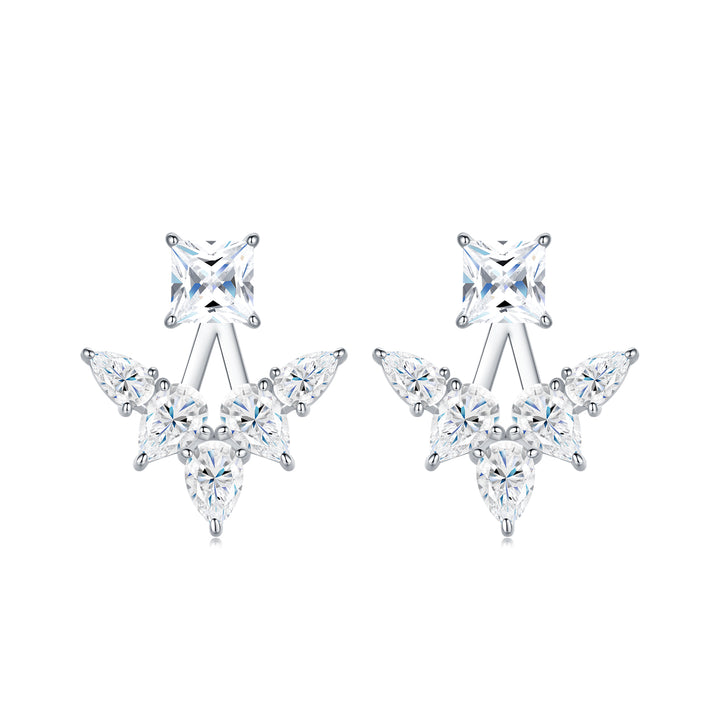 Luxury Minimalist Moissanite Earring Set – Platinum-Plated S925 Silver