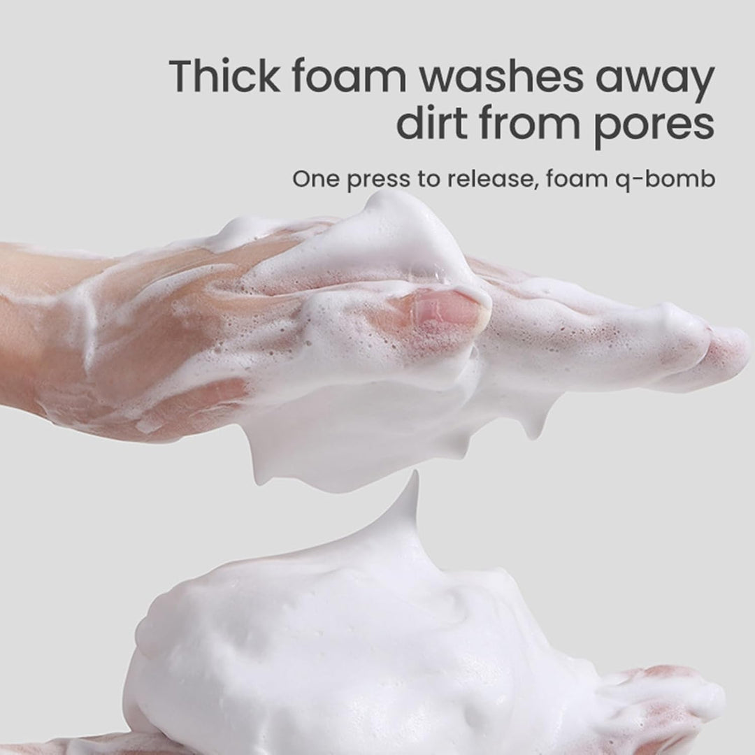 🧼💗 Amino Acid Foaming Facial Cleanser with Silicone Brush | Gentle Deep Clean for All Skin Types