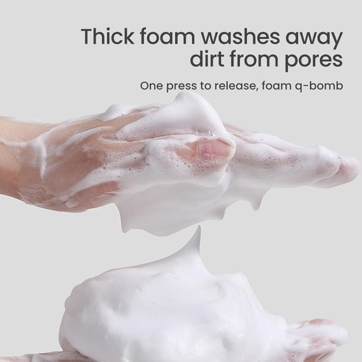 🧼💗 Amino Acid Foaming Facial Cleanser with Silicone Brush | Gentle Deep Clean for All Skin Types