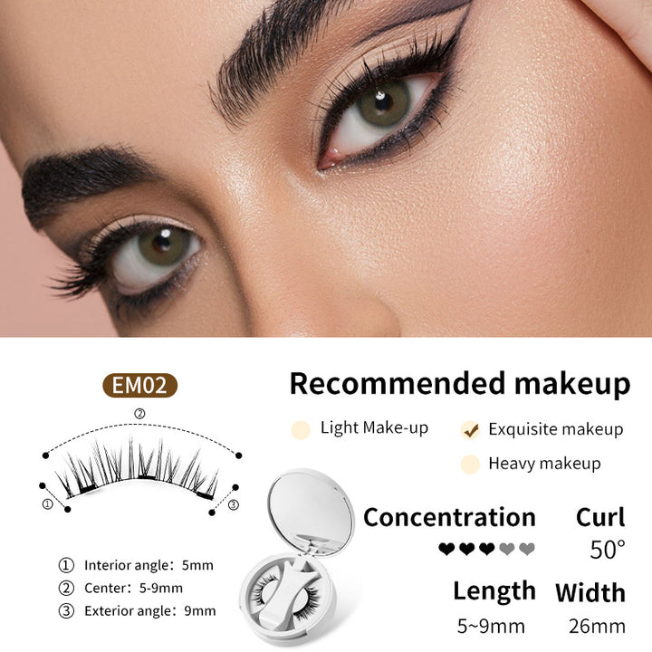 🧲👁️ Magnetic False Eyelashes with Integrated Storage Box – Glue-Free Natural Lash Set with Applicator