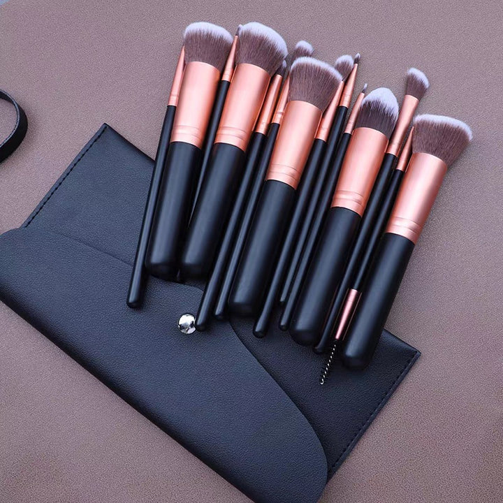 ✨ FIBER Hair Gradient 16-Piece Makeup Brush Set — Beauty Tools Kit 💄