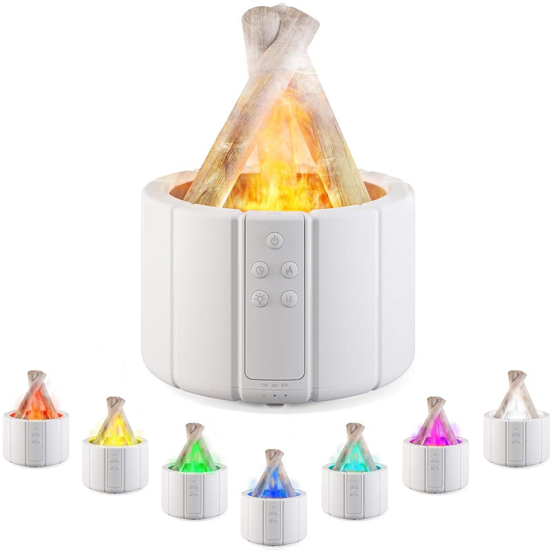 🔥 Simulated Flame Aromatherapy Machine | Ultrasonic Humidifier & Essential Oil Diffuser