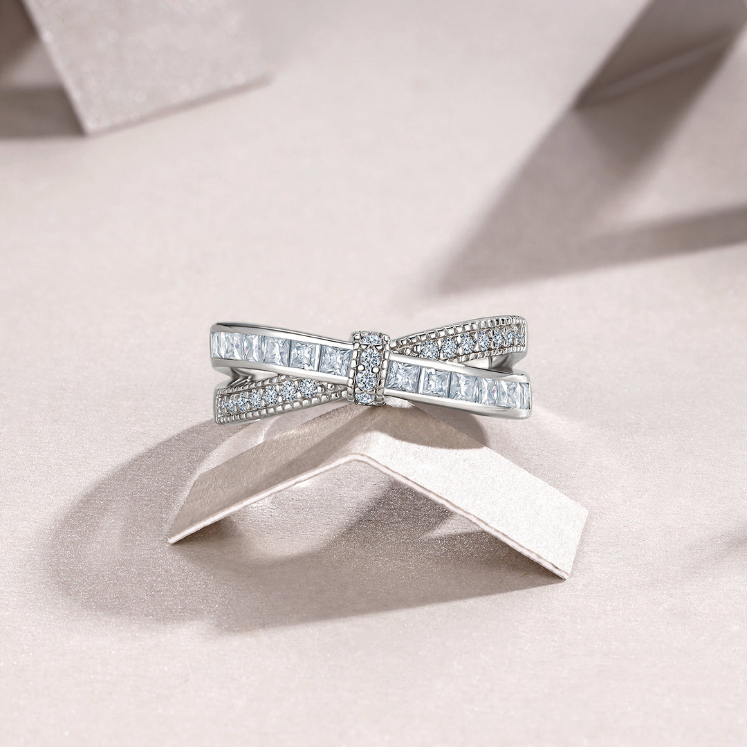 💍 Minimalist Moissanite Ring – Platinum-Plated S925 Silver Luxury (Sizes 5–9) 💍