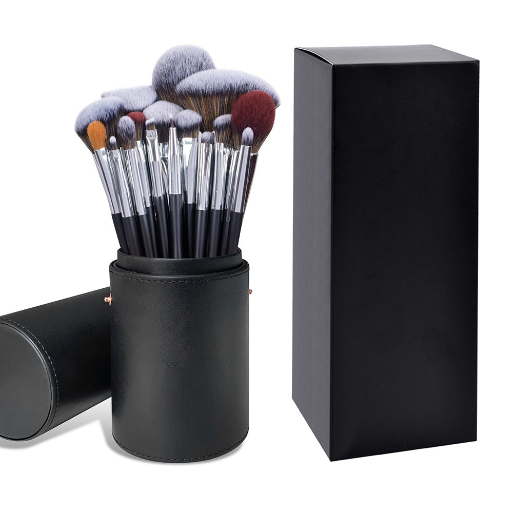 ✨ 16-Piece Black Makeup Brush Set — Eyeliner & Full Face Beauty Tools 🖤💄