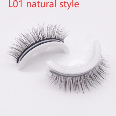 👁️✨ Reusable 3D Mink Lashes – Self-Adhesive Natural False Eyelashes (Glue-Free Silk Style)