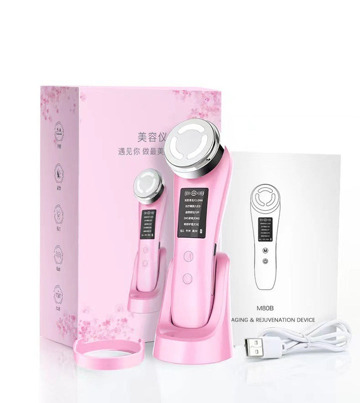 💖✨ Household Color Light Beauty Instrument | Micro-current Facial Massage & Deep Cleansing Device