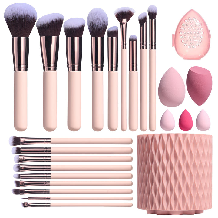 ✨ 18-Piece Makeup Brush Set with Rotating Barrel — organized beauty made easy 💄