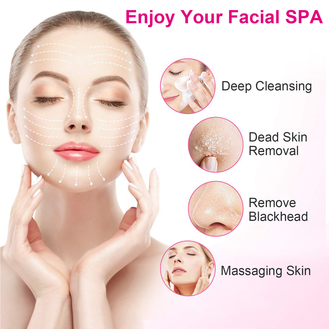 🧼💖 Electric Facial Cleansing Brush Set | 5-in-1 Deep Cleansing & Exfoliating Face Scrubber