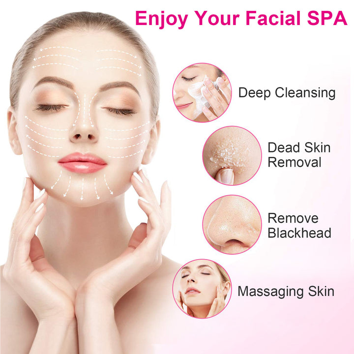 🧼💖 Electric Facial Cleansing Brush Set | 5-in-1 Deep Cleansing & Exfoliating Face Scrubber