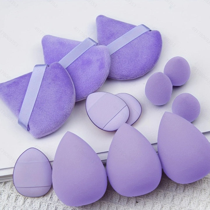 💄✨ 12PCS Makeup Sponge Set | Wet & Dry Face Powder Puff Collection
