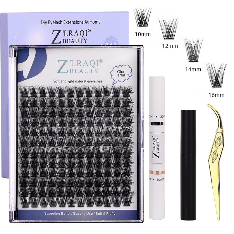 👁️✨ Segmented Individual Single Cluster Dense False Eyelashes – 5-in-1 DIY Lash Suit