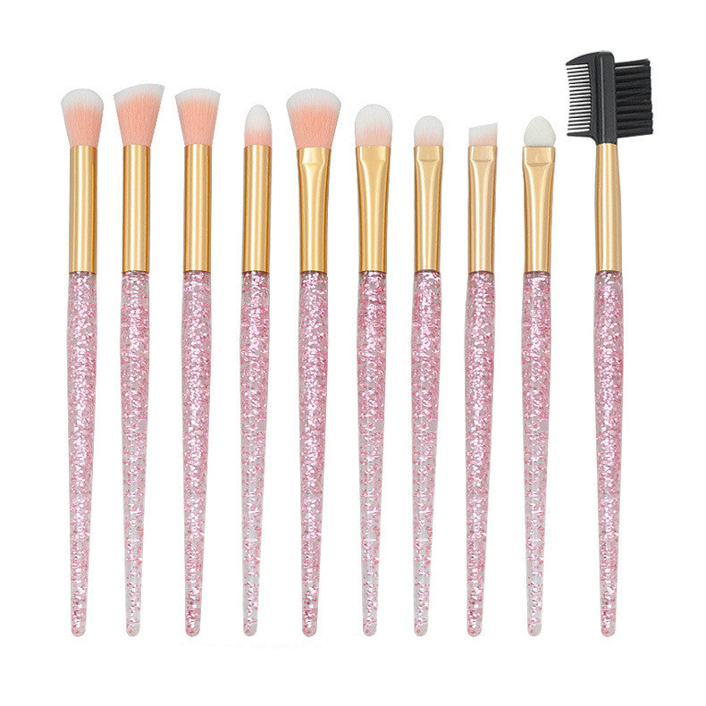✨ Transparent Starry Sky 10-Piece Makeup Brush Set 💄🌌