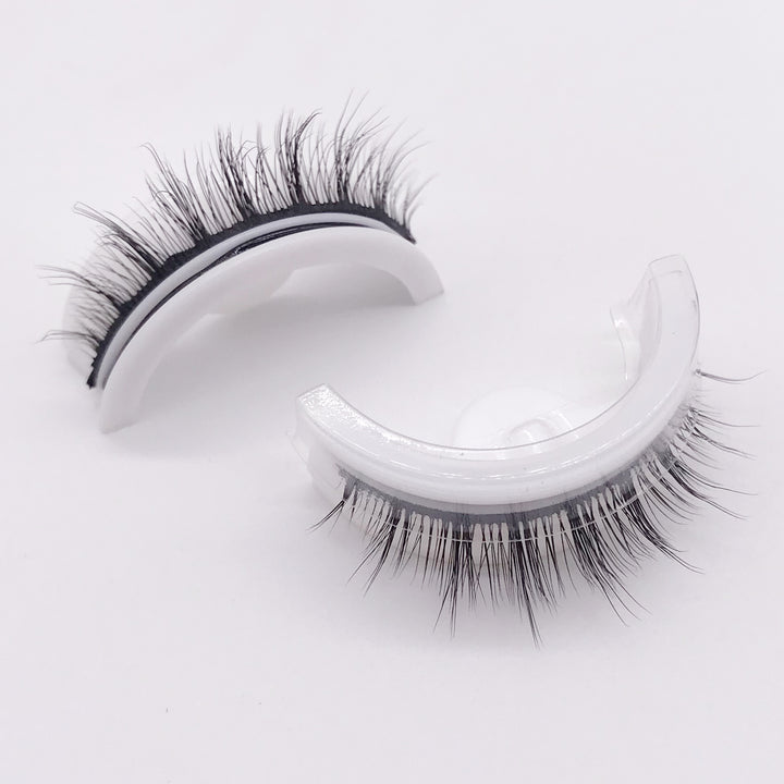 👁️✨ Reusable 3D Mink Lashes – Self-Adhesive Natural False Eyelashes (Glue-Free Silk Style)
