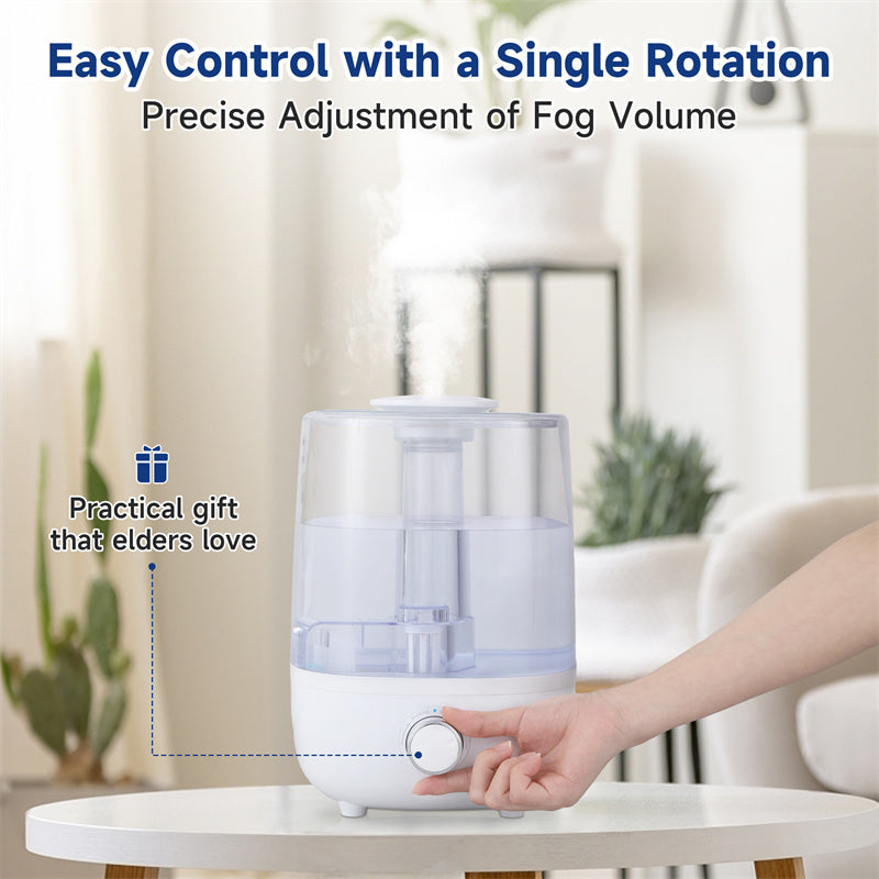 💧🏠 4L Mechanical Humidifier | Large Capacity Low Water Level Protection (BPA-Free) ✨
