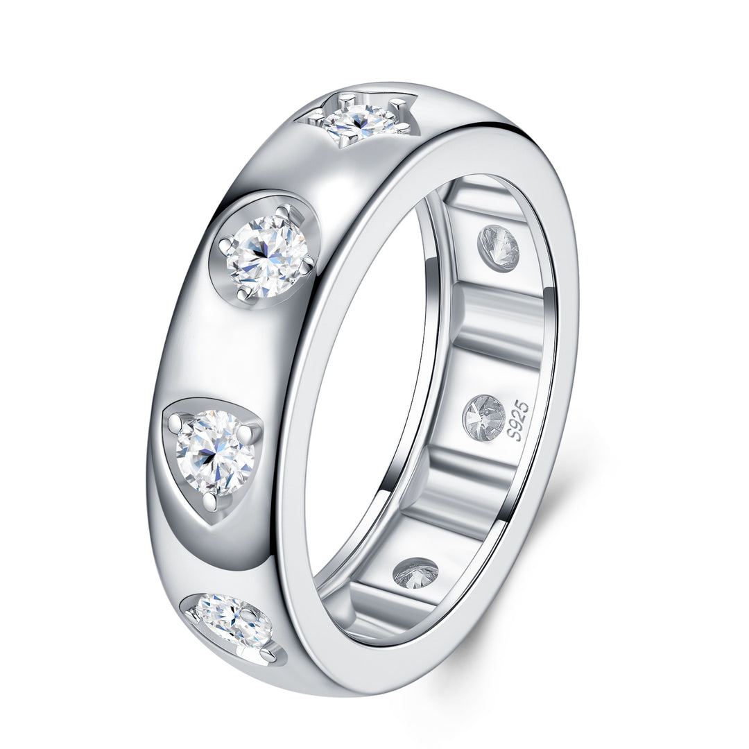 💍 0.1-Carat Morganite Minimalist Ring for Women – Platinum-Plated S925 Silver (5.6g, Sizes 5–9) 💍