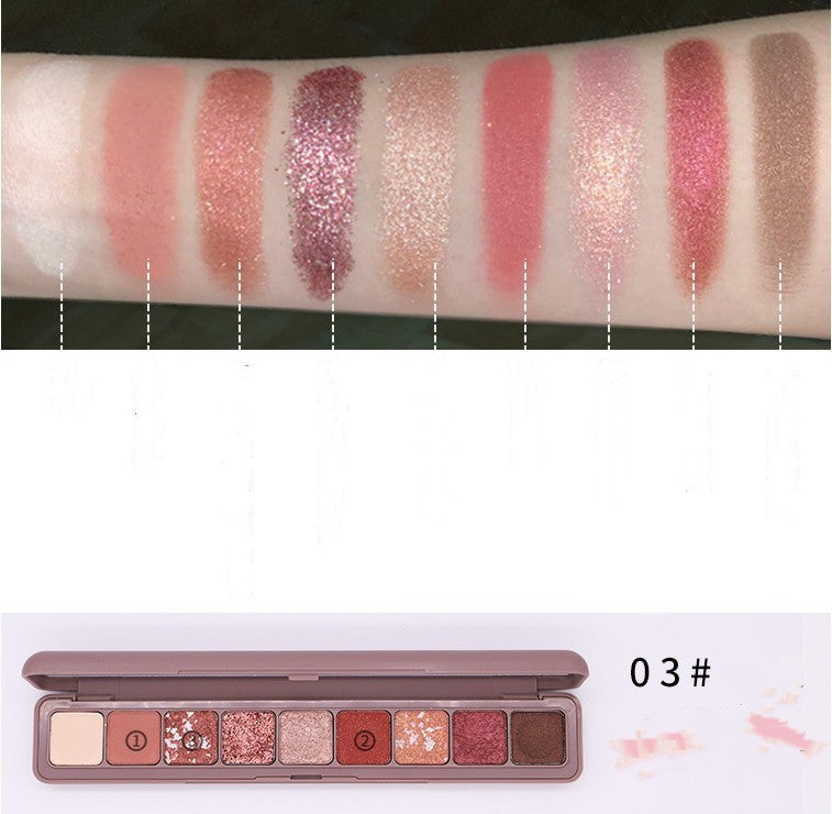 ✨ Keyboard Fingertip 9-Color Eyeshadow Palette – Pearlescent Creative Makeup Disk ✨