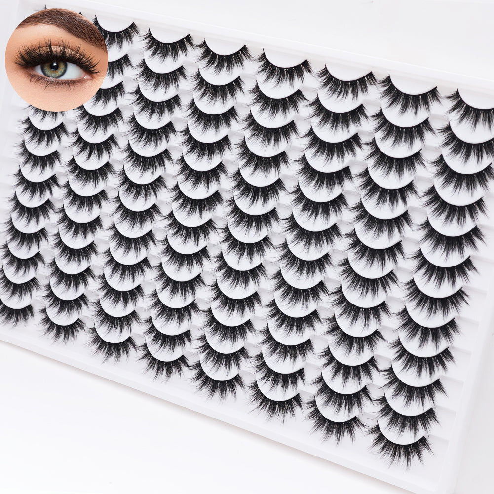 👁️✨ 3D False Eyelashes – Multi-Layered Realistic Soft & Comfortable Lashes
