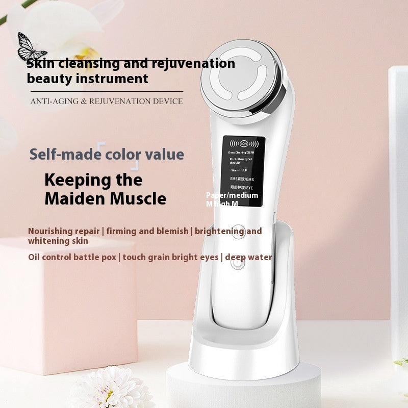 💖✨ Household Color Light Beauty Instrument | Micro-current Facial Massage & Deep Cleansing Device