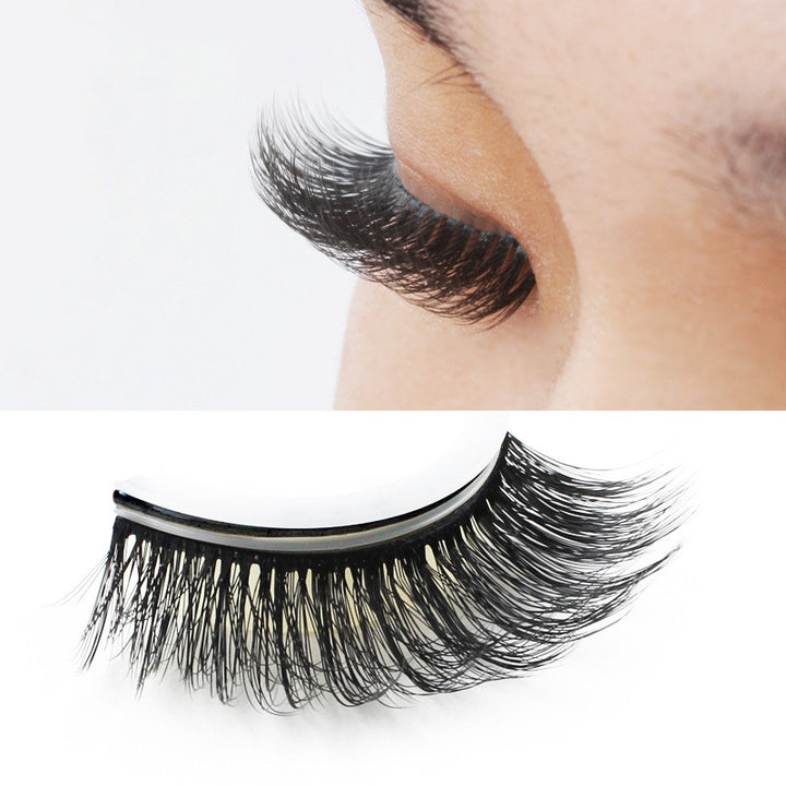 👁️✨ 3D Self-Adhesive False Eyelashes – Reusable Natural Curly Lash Extensions