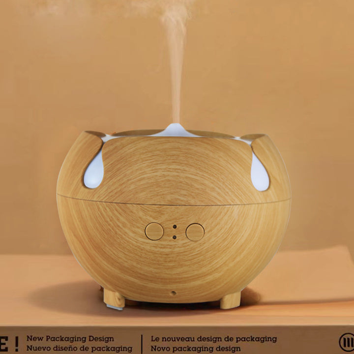 🌿🌫️ Household Heavy Fog Wood Grain Humidifier | Silent Aromatherapy Air Diffuser