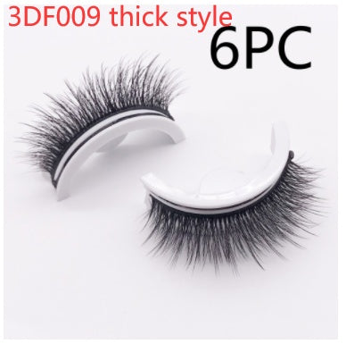 👁️✨ Reusable 3D Mink Lashes – Self-Adhesive Natural False Eyelashes (Glue-Free Silk Style)