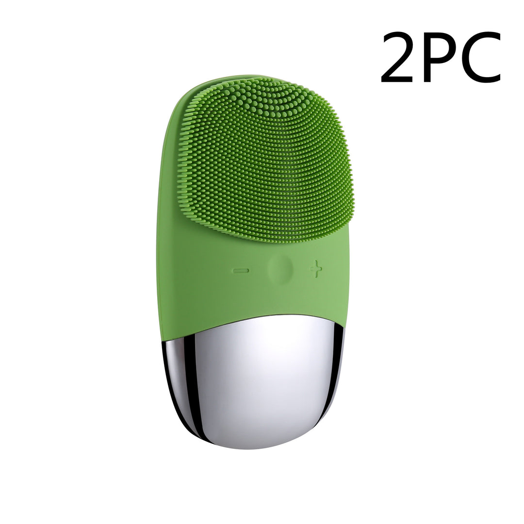 🧼💗 Mini Silicone Electric Face Cleansing Brush | Sonic Facial Cleanser & Skin Massager