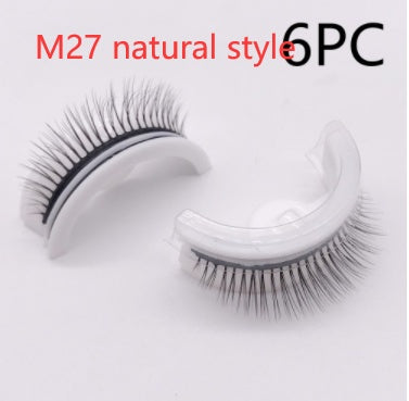 👁️✨ Reusable 3D Mink Lashes – Self-Adhesive Natural False Eyelashes (Glue-Free Silk Style)