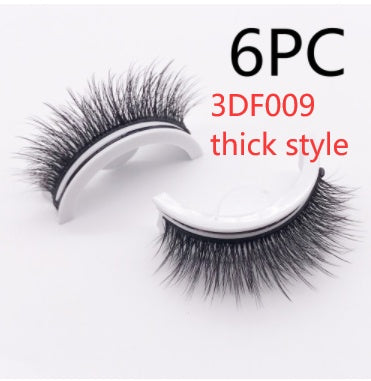 👁️✨ Reusable 3D Mink Lashes – Self-Adhesive Natural False Eyelashes (Glue-Free Silk Style)
