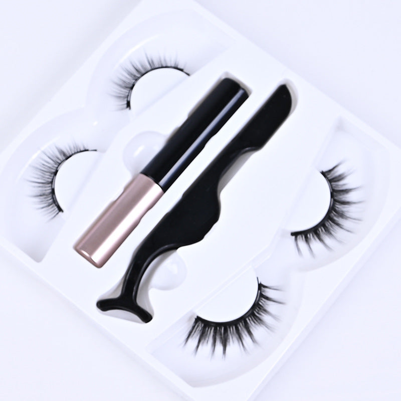 🧲👁️ Magnetic Liquid Eyeliner & Magnetic False Eyelashes Set – Waterproof Reusable Lash Kit with Tweezer