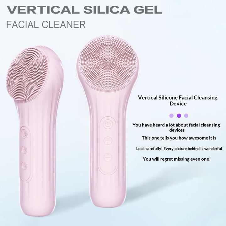 💖🧼 Heating Waterproof Deep Pore Cleansing Silicone Facial Device | Vibration Massage Beauty Tool