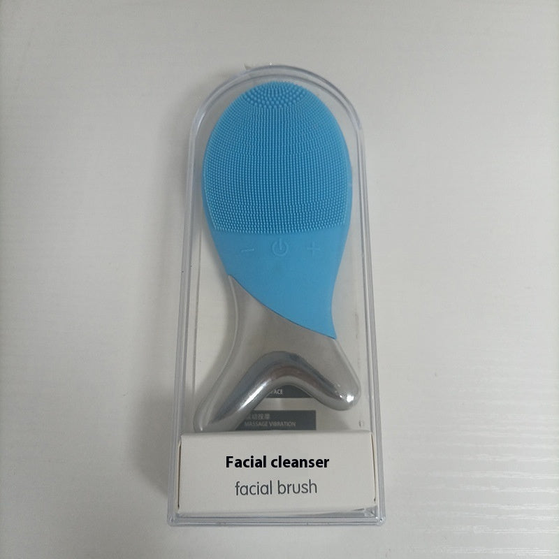 💖🌀 Silicone Gel Cleansing System | Electric Facial Cleaning & Vibration Massager