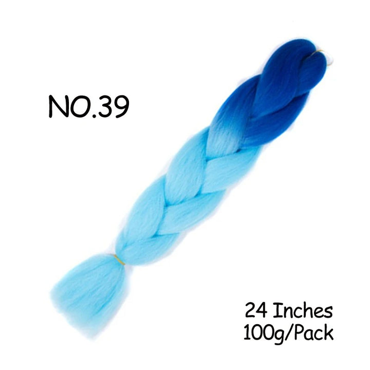 24 Inch Synthetic Braiding Hair Extensions – 10PCS Jumbo Braids in Black & Brown Colors