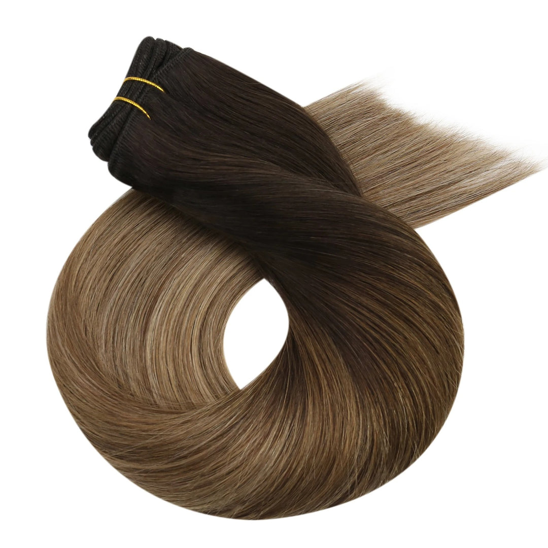 Sew-In Human Hair Bundles – Blonde Brazilian Remy Straight Weft Extensions (100g)