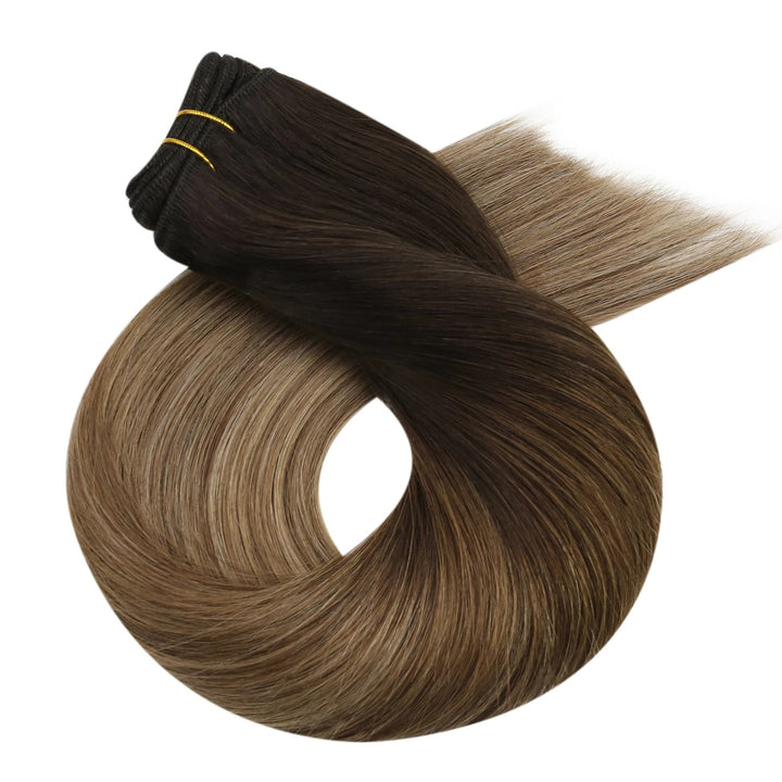 Sew-In Human Hair Bundles – Blonde Brazilian Remy Straight Weft Extensions (100g)