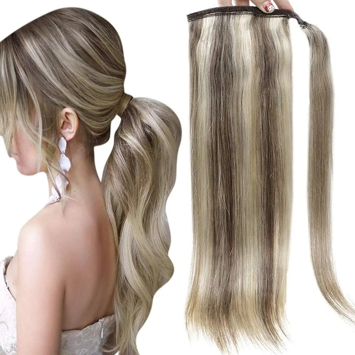 Remy Human Hair Clip-In Ponytail Extension – 70g/80g for White Women