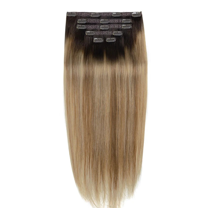 Brazilian Remy Clip-In Hair Extensions – Natural Human Hair, 12–24 Inch, 50g–120g