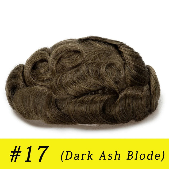 Thin Skin 0.03mm Natural Hair Men’s Toupee – Human Hair Replacement System