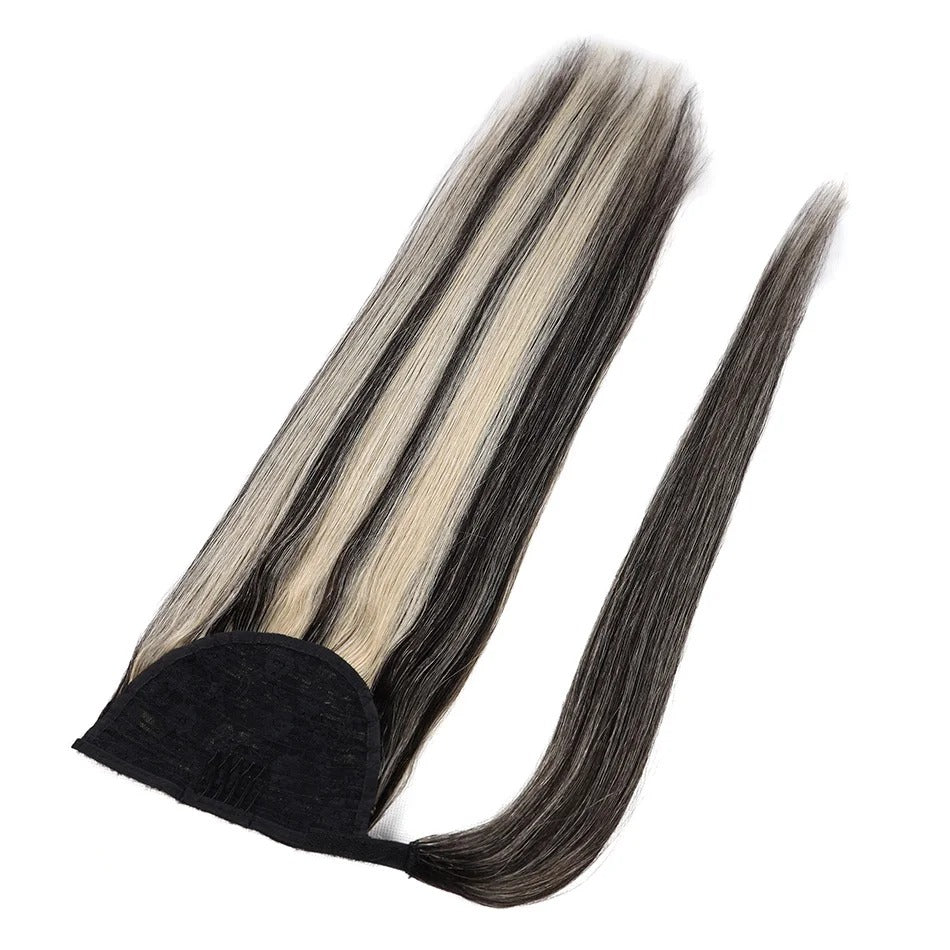 100% Human Hair Brazilian Straight Ponytail Extension Length Options: 20” | 22” | 24” | 26”