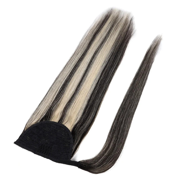 100% Human Hair Brazilian Straight Ponytail Extension Length Options: 20” | 22” | 24” | 26”