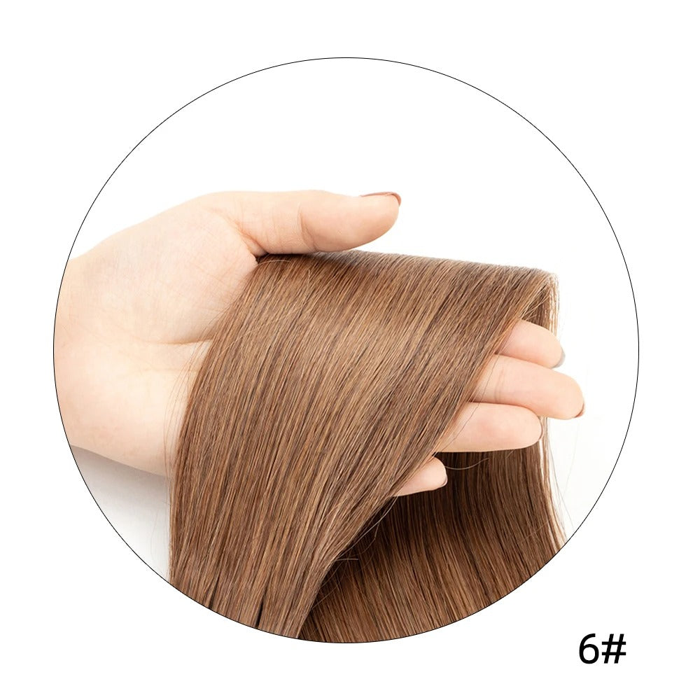 Full Head Clip-In Remy Hair Extensions – Brazilian Blonde, 6PCS, 140–240g, 14–24 Inch