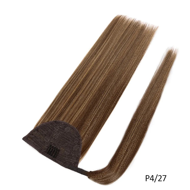 100% Human Hair Brazilian Straight Ponytail Extension Length Options: 20” | 22” | 24” | 26”