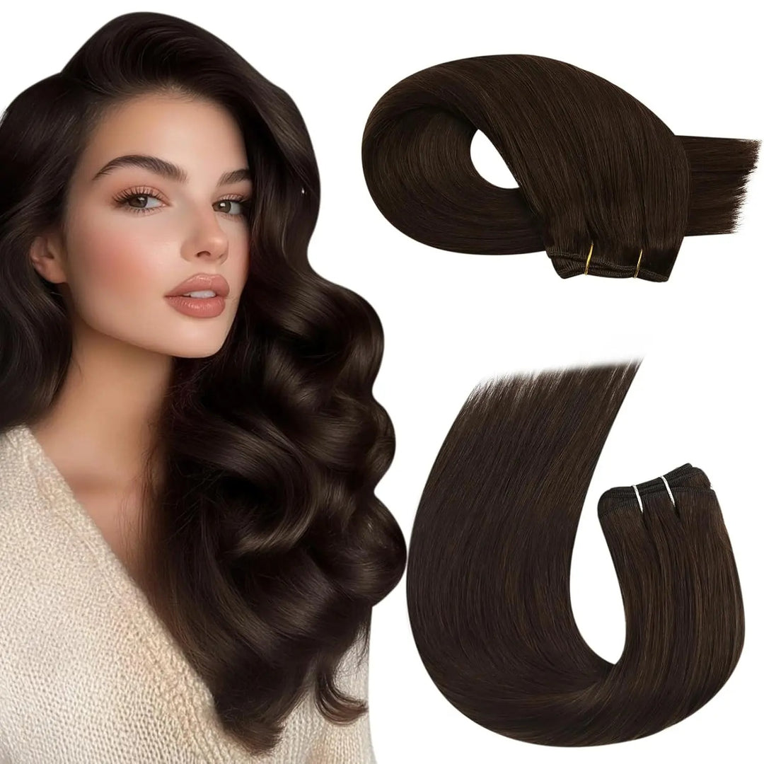 Brazilian Remy Human Hair Wefts – Natural Straight Machine Weaving Bundles (100g Each)