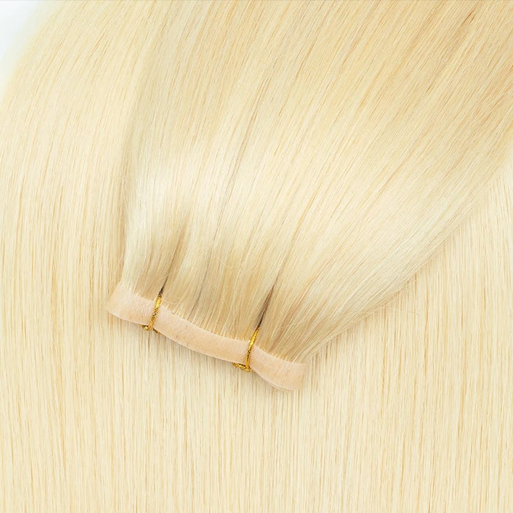 Invisible PU Tape-In Extensions – Real Human Hair, Seamless & Lightweight, Injected Tape with Full Ends