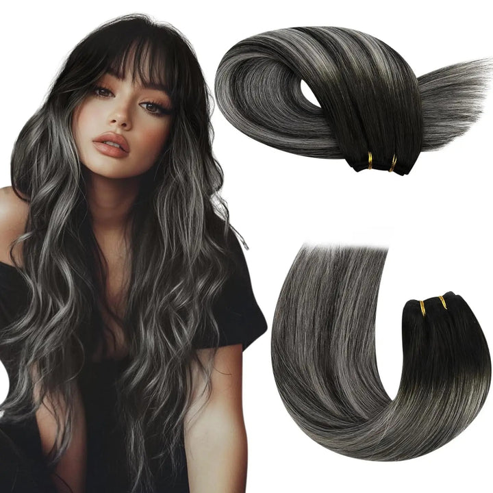 Brazilian Remy Human Hair Wefts – Natural Straight Machine Weaving Bundles (100g Each)
