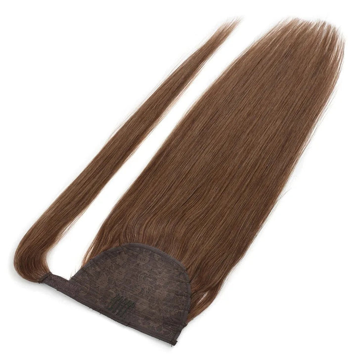 100% Human Hair Brazilian Straight Ponytail Extension Length Options: 20” | 22” | 24” | 26”
