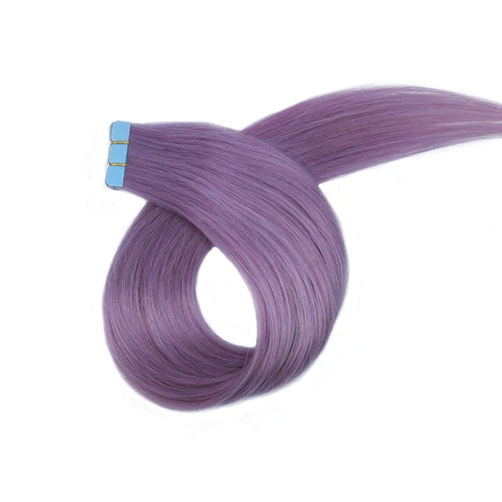 Mini Tape-In Hair Extensions – Green Color | 100% Human Hair Skin Weft | Machine-Remy | 10pcs/Pack | 12–20 Inch