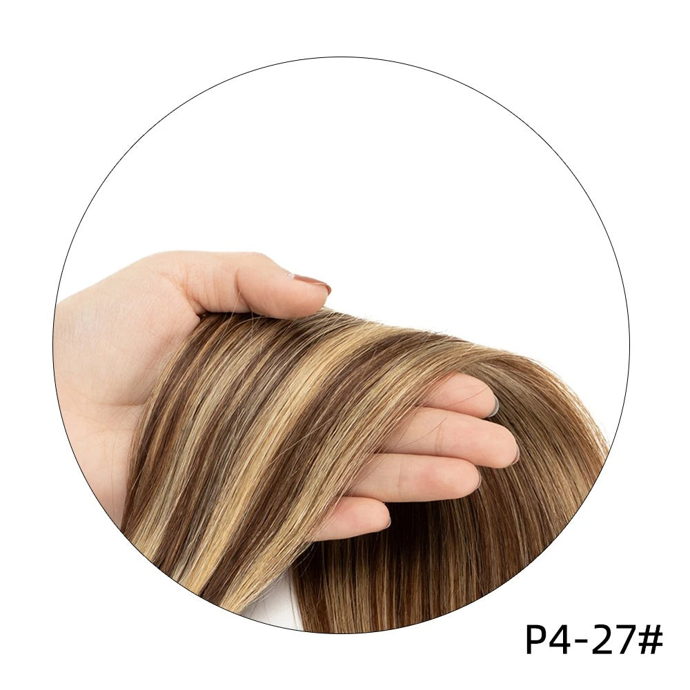 Full Head Clip-In Remy Hair Extensions – Brazilian Blonde, 6PCS, 140–240g, 14–24 Inch