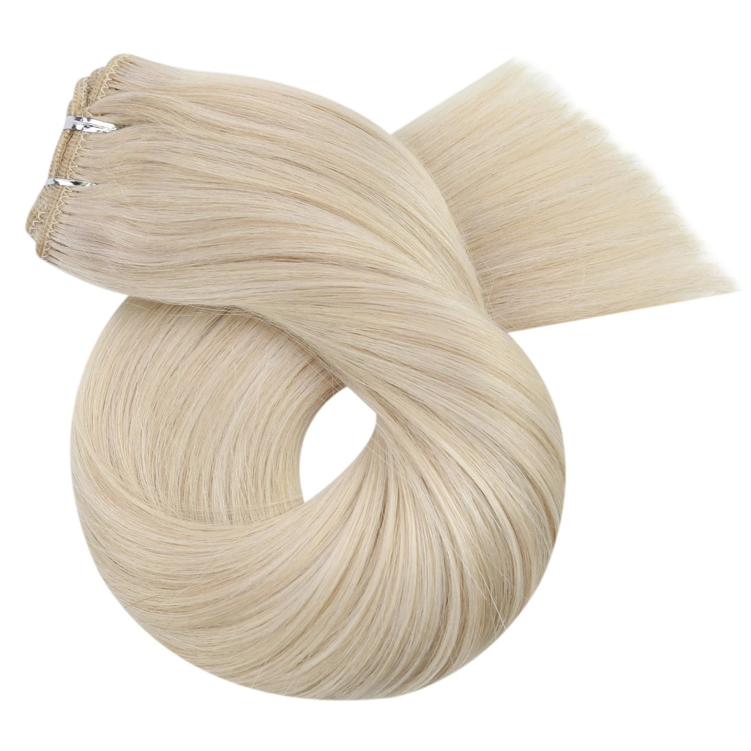 Sew-In Human Hair Bundles – Blonde Brazilian Remy Straight Weft Extensions (100g)